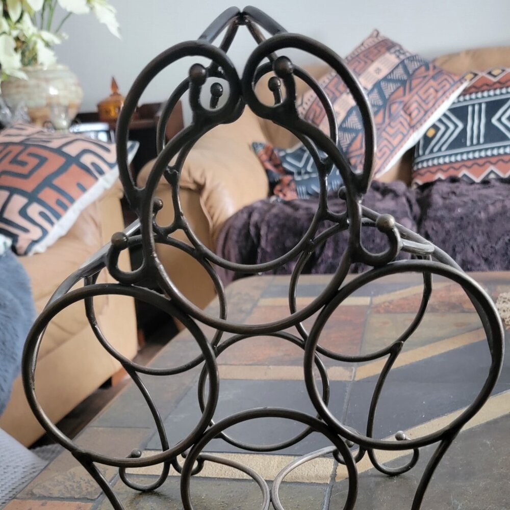 Princess House Meridian Wine Rack Collection/Brown-1990s
